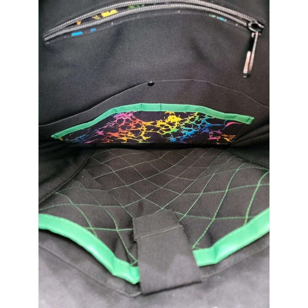 Green Canvas Backpack Roll Top Crossbody Tote Laptop Bag Custom Made